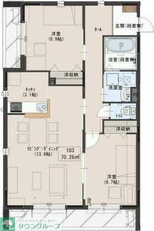 サクラテラスBの物件間取画像